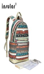 Whole Bohemia Style Canvas Diaper Backpack Multifunctional Designer Baby Dipaer Bag Backpack3942671