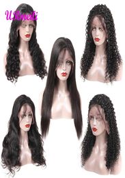 lace frontal human hair wigs brazilian virgin hair wigs for black women straight body wave kinky curly loose wave deep wave 150 de7354318