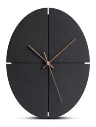 Wooden Hanging Wall Clock 12 Inch Large Silent MDF Wood European Style Wall Clocks Room Office Simple Concise Design Home Decor9781128