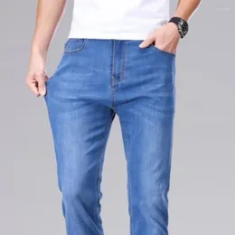 Men's Jeans Business Thin Stretch Denim Casual Straight Pants Trousers Daily Male Dropship Plus Size 29-40