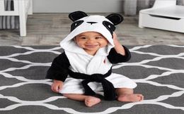 New Kids bathrobe 4 styles Kid Cartoon Nightgown Flannel Home Clothing Lovely Mouse Panda Rabbit Baby Long Sleeve bath robes ZZJY71423743