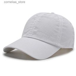 Ball Caps Fashion Women Men Quick-Drying Baseball Cap Solid Breathable Snapback Hat Casual Unisex Sun Protection Summer Fishing Cap HatY240315