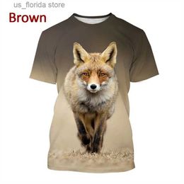 Men's T-Shirts New T Shirt 3d Animal Print Clothes Funny Mens And Womens Couple Clothes Loose Casual Short Slves 2024 Cool T-shirt Tops Y240321