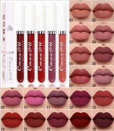 CmaaDu 18 Colours Matte Lip Gloss Liquid Lipstick Waterproof Long Lasting Sexy Nude Makeup Beauty Red Lipgloss9935109