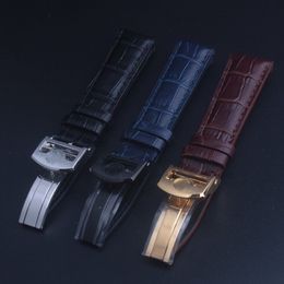 high quality genuine leather watch strap Black Watchband Strap 20mm 22mm Men Watch accessories For IWC275A