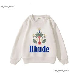 Felpa con cappuccio per bambini di design di lusso Lettera RHUDE Abbigliamento Neonati maschi Maglioni Stilisti Felpa Abbigliamento per bambini Pullover a maniche lunghe 474