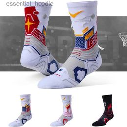 Men's Socks Professional Basketball Elite Basketball Sports Protective Wicking Men Outdoor Cycling Climbing RunningC24315