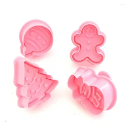 Baking Moulds Set Cute Snowman Christmas Tree Sandwich Cookie Mould Cutters Cutter Cake Decorating Tools