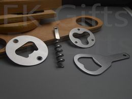 Stainless Steel Bottle Opener Part With Countersunk Holes Round Or Custom Shaped Metal Strong Polished Bottle Opener Insert Parts3324316