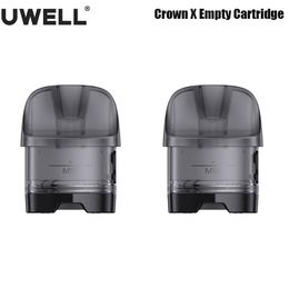 Original Uwell Crown X Empty Pod Cartridge 5.3ml for E Cigarette Crown X Coil/Kit Vaporizer 2pcs/Pack