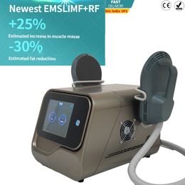 Portable emslim body machine slimming hip muscle stimulator hi emt electromagnetic fat burning rf skin rejuvenation machines 2 handles