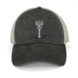 Ball Caps Crop Circle - White Cowboy Hat Sun Cap Female Men's