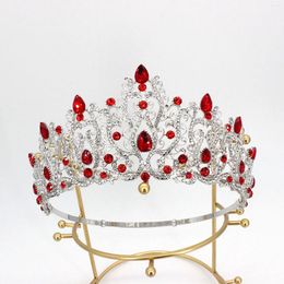 Hair Clips Baroque Crystal Tiaras And Crowns Adjustable Luxury Rhinestone Prom Diadem Bridal Wedding Accessories Crown For Women