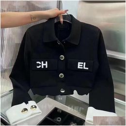 Womens Jackets Xiaoxiangfeng Coat Spring And Autumn 2023 New French Small Name Warm Temperament High Grade Short Black Top Drop Delive Otvat