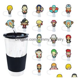 Drinking Sts 49Colors Japanese One Piece Sile St Toppers Accessories Er Charms Reusable Splash Proof Dust Plug Decorative 8Mm/10Mm Dro Otiuy