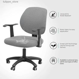 Chair Covers Cover for Office Chair Water Resistant Jacquard Computer Game Chair Slipcover Elastic Cover for cadeiras de escritrio L240315
