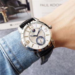 Fashion Full Brand Wrist Watches Men Stainless Steel Case Leather Strap Automatic Mechanical AAA High Quality Luxury Clock UN 6