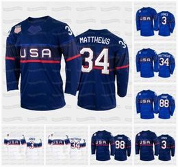 Gla C202 Team USA 2022 Winter Hockey Jersey Auston Matthews Patrick Kane Seth Jones Jack Eichel Matthew Tkachuk Charlie McAvoy Joh4391780