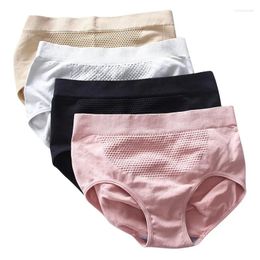 Women's Panties Naked Goods 3D Peach BuMid-waist Triangle Honeycomb Wrap BuSeamless For Ladies