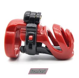 New 3D Design Resin Standard Male Device Penis Lock Adult Bondage Cock Cage With 4 Size Penis Rings Belt Sex Toy For Men7887994