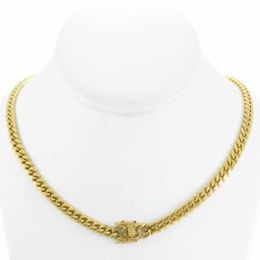 6MM Men 14K Gold Plated Close Tight Miami Cuban Chain Triple Box Lock 24 inches252N