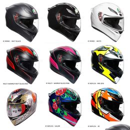 Motorcycle Helmets Fl Face Open Helmet Italy Agv Pista Gp Rr Rossi Carbon Fibre Racecourse Riding Yi Yuwd Drop Delivery Aut Mobiles Dhodr