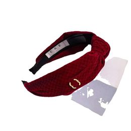 T New Wide Edge Womens Spring Autumn Brand Veet HeadBandシンプルな汎用ヴィンテージアクセサリークラシックカジュアルスタイルギフトヘアクリップGG