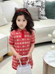 Brand girls dresses Knitted kids skirt Princess dress Size 100-160 CM kids designer clothes Logo Jacquard baby frock 24Mar