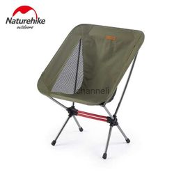 Camp Furniture Naturehike New Upgrade Widened Outdoor Folding Chair Portable Leisure Sketching Beach Camping Fishing Aluminium Alloy Moon Chair YQ240315