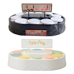 Automatic 360 Rotating Sushi Dessert Cupcake Macaron Display Turntable Tray Wedding Birthday Party Supplies Table Swing Gift 240304