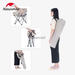 Camp Furniture Naturehike Outdoor 600D Oxford Stool Folding Deck Chair Armchair Fishing Chair BBQ Camping Moon Chairs Recliner Support 90kg YQ240315