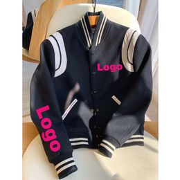 Custom Black Crop Baseball Ladies Long Sleeve Slim Patchwork Spring Fashion Leather Jackets Woman Women Bomber Jacket 33