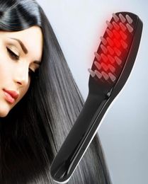 Electric massage hair growth comb red and blue color light therapy scalp care vibrating comb antihair loss care instrument gift1223576
