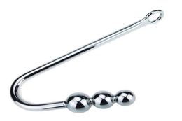 Stainless Steel Anal Hooks Metal Butt Plug Sex Toys For Couple Rope Hook with 3 balls Anus Stimulation5537334