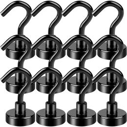 Rails 10 40PCS Gold Black Magnetic Hook For Kitchen Bathroom Workplace Coat Towel Gadget Wall Mount Magnet Hanger Storage Organizer