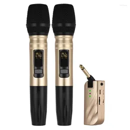 Microphones Professional-Grade UHF Dual-Band Wireless Handheld Microphone System Charging Receiver One For Two