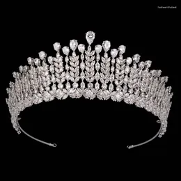 Hair Clips HADIYANA Women Wedding Bridal Tiara Accessory Cubic Zircon Hairwear BC6065 Fashion Party Crown Head Jewellery