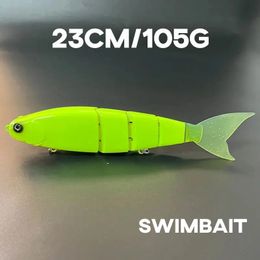 Swimbait Fishing 23cm 105g Lure Sinking Wobblers Artificial Hard Bait Multi Segments 4Joint For Pike Bass 240312