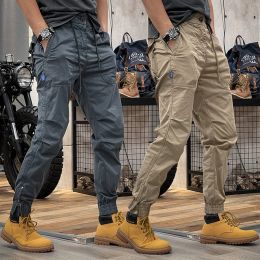 Men's Cargo Pants Fashion Hip Hop Multi-pocket Trousers Trendy Streetwear Safari Style Sweatpants Mens Work Tactical