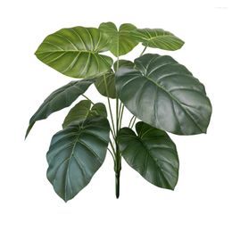Decorative Flowers 65cm 8leaf Plant Plastic Leaf Small Fake Potted Ornamental Indoor Artificial For Home Decor Office