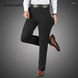 Men's Suits Business Formal Suit Pants Men Spring Summer Zipper Smart Casual Long Middle-Aged Daddy Trousers 29-42 RC-01