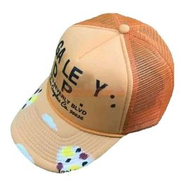 Designer Patch Embroidery Men's Ball Caps, Casual Galleryes Lettering Curved Dept Brim Baseball Cap Letters Hat Printing