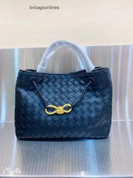 Botteg Venet High end bags for Jodie Bag Pouch Andiamo Handmade Woven Womens Bag with Metal Rope Buckle Single Shoulder Diagonal Handbag Original 1:1 with real logo box