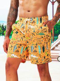 Men's Shorts Beachwear Men Quick Drying Baggy Male Swimwear Jogger Fashion Beach Triangle Lining GMA1710