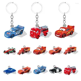 Keychains Racing Keychain Gift Personality Pendant Key Buckle Silver Color Car Chain Men's Jewelry Keyring