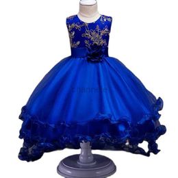 Girl's Dresses Girls princess embroidery baby flower wedding christmas skirt Tutu teenage dress kids elegant Vestidos for 3-15 years 240315