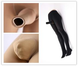 Men039s Socks Mens Pantyhose With Sheath Black Underwear Open Sissy Thick Warm Bodycon Stocking Tight Solid Gay Sexy Underpants5920402