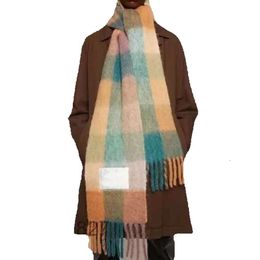 Fashion Ac Scarf Men's Women Scarves Imitation Cashmere Plaid Wraps Long Student Bib Warm Shawl Rainbow Thick Lattice