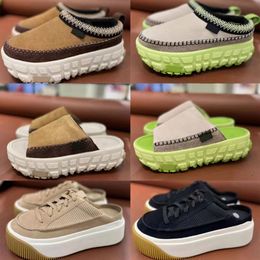 2024 Designer Tasman Casual thick-soled tyre Shoes Genuine Leather Trainer Platform Australia Loafers Women Cowhide Slippers