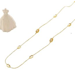 T Romantic T Autumn Jewelry Design Ny utsökt stil Julfamiljflicka gåva halsbandsguld pläterad för att hålla glans lång kedja gg o gg